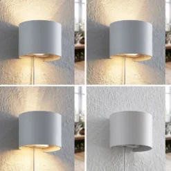 Aplique de pared Arcchio Zuzana, redondo, blanco, enchufe, G9, 13 cm
