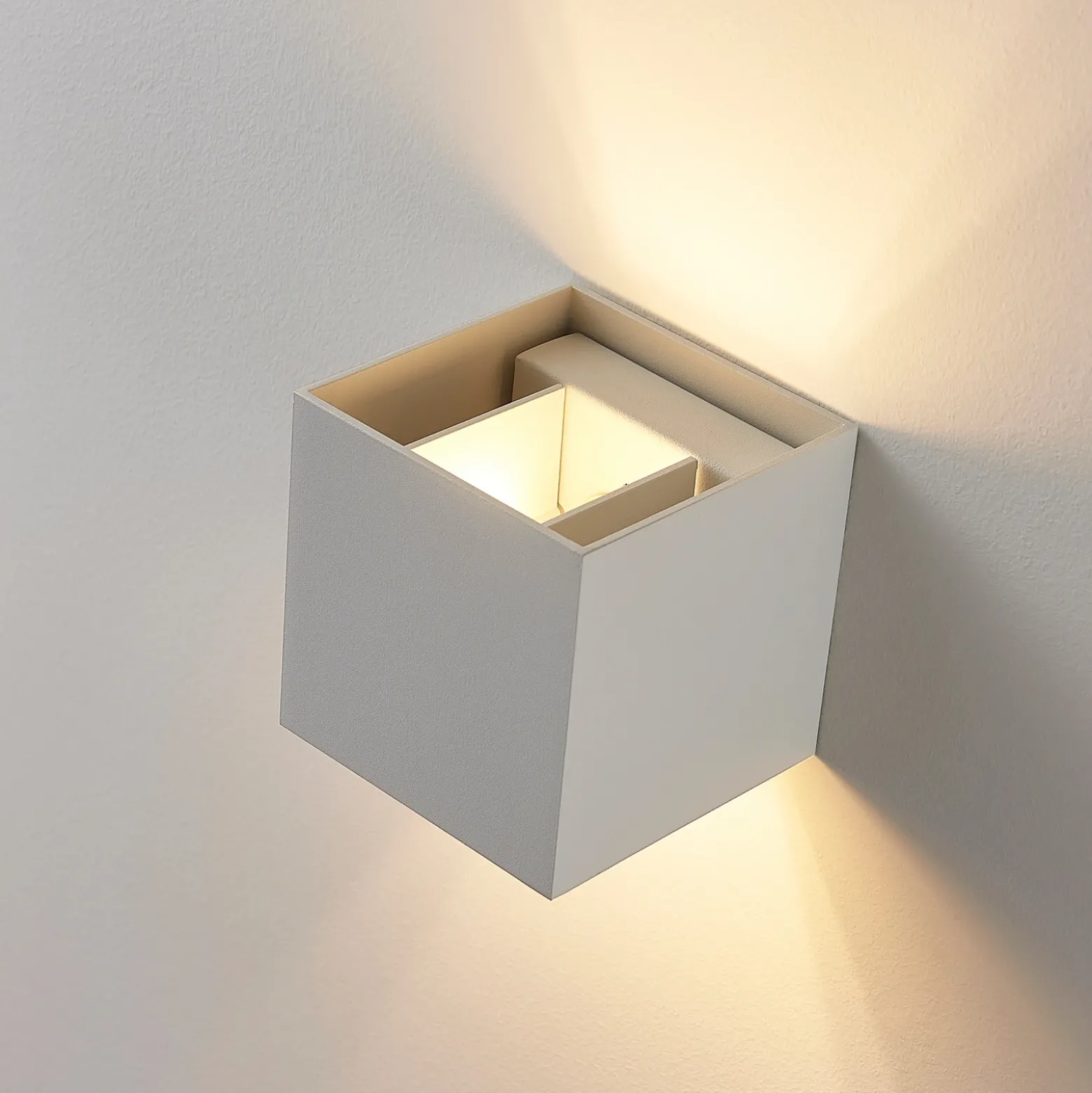 Aplique de pared Arcchio Zuzana, juego de 2, blanco, G9, 10 cm de ancho
