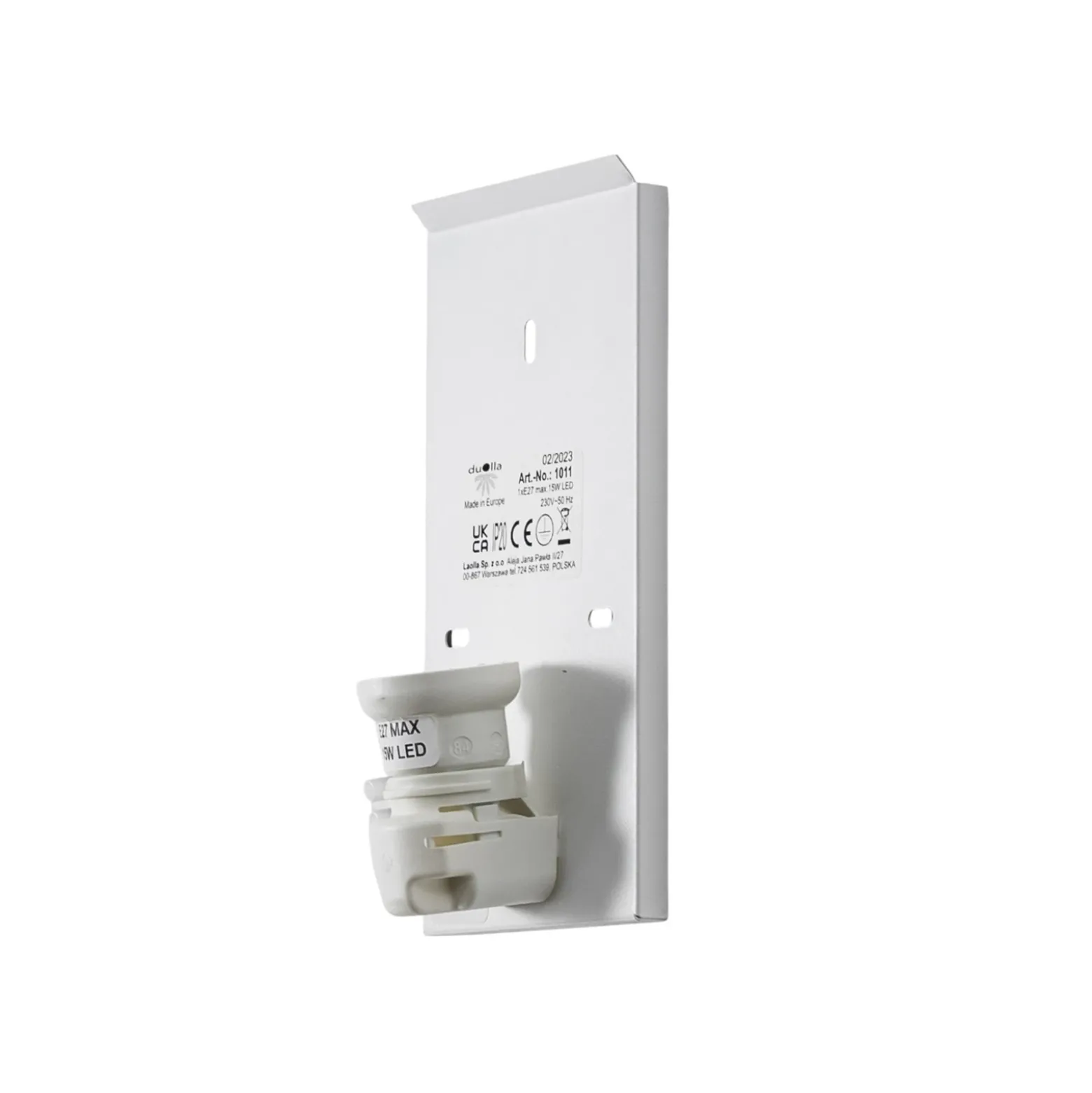 Aplique de pared Aria, crudo, microfibra, E27
