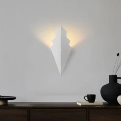 Aplique de pared ARROW, blanco, altura 40 cm, metal, G9