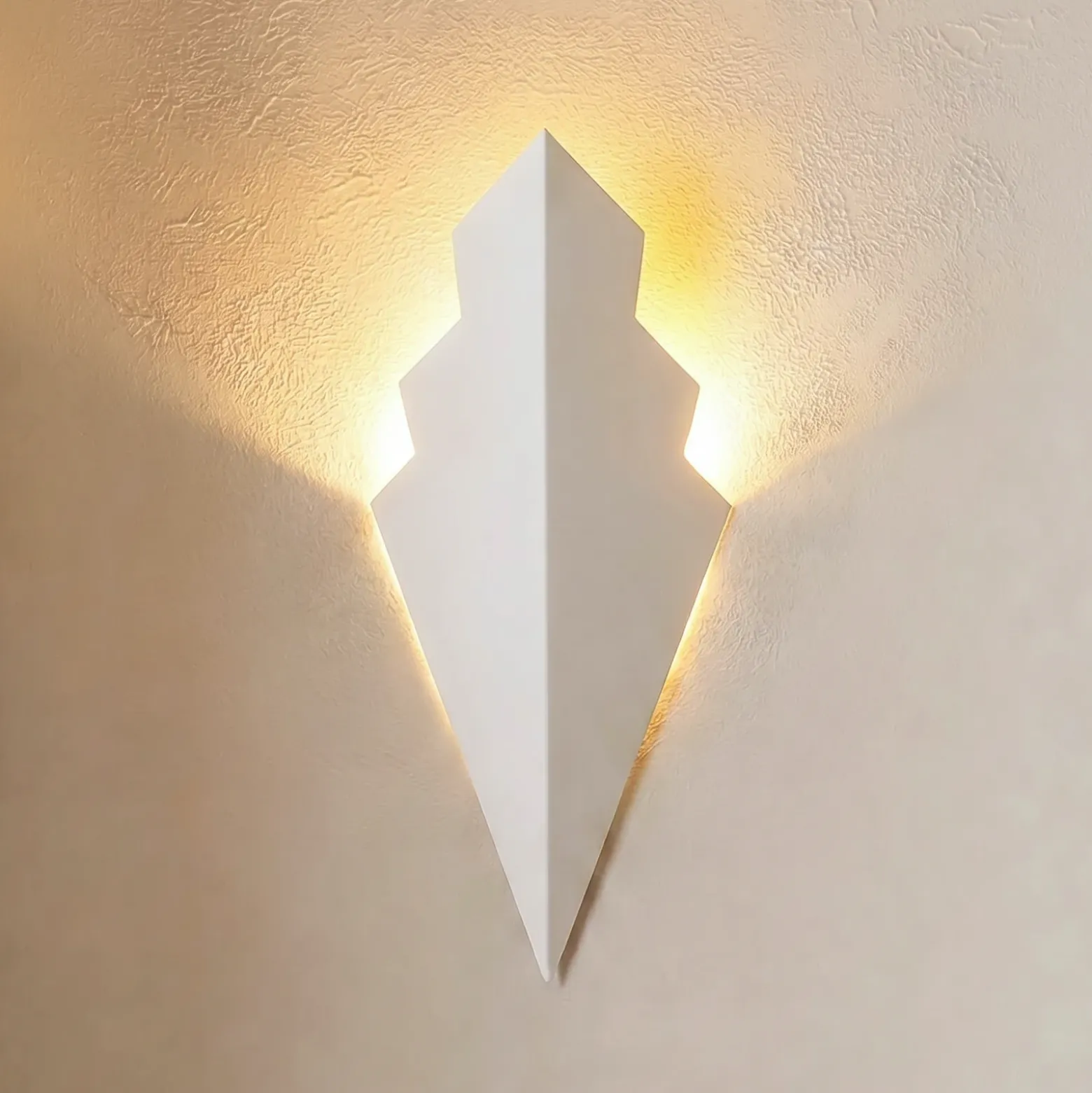 Aplique de pared ARROW, blanco, altura 40 cm, metal, G9