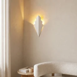 Aplique de pared ARROW, blanco, altura 40 cm, metal, G9