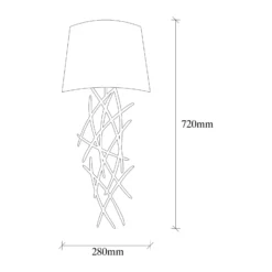 Aplique de pared Asaf 6984 con pantalla de tela negra