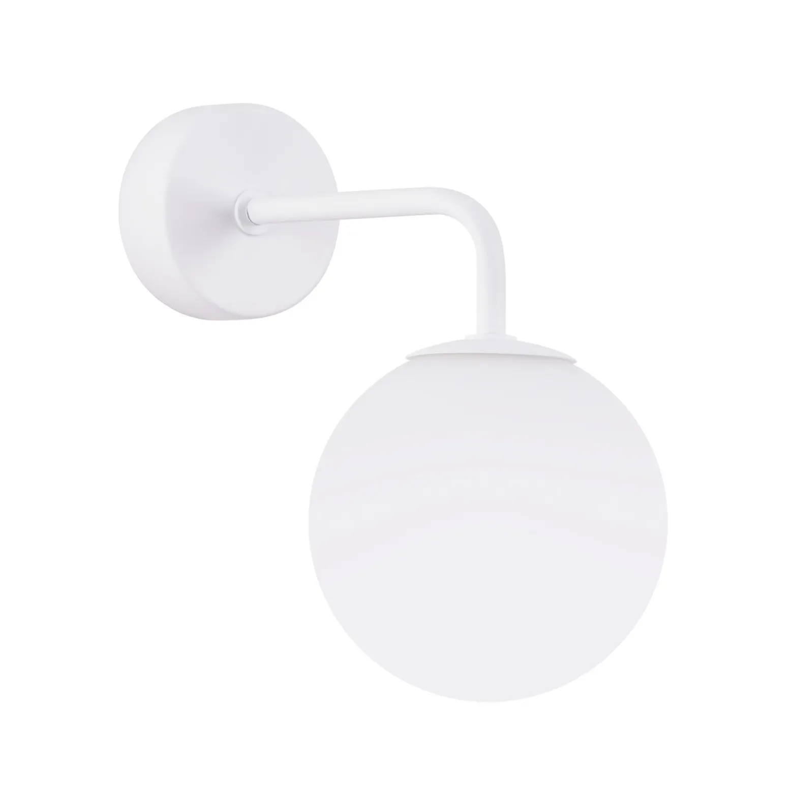Aplique de pared Astral, blanco, proyección 22 cm, acero/vidrio