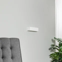 Aplique de pared Atrato, blanco, acero, ancho 35 cm