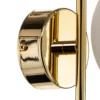 Aplique de pared Aurora, dorado, cristal, 17 cm de alto, esférico, E14