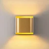 Aplique de pared Bera, color dorado, 15 x 15 cm, metal, G9