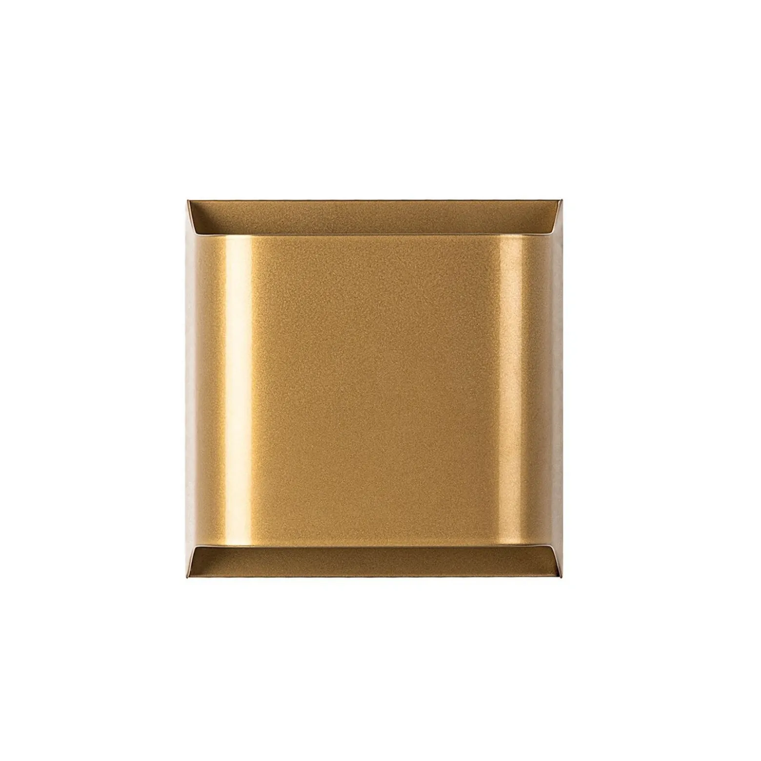 Aplique de pared Bera, color dorado, 15 x 15 cm, metal, G9