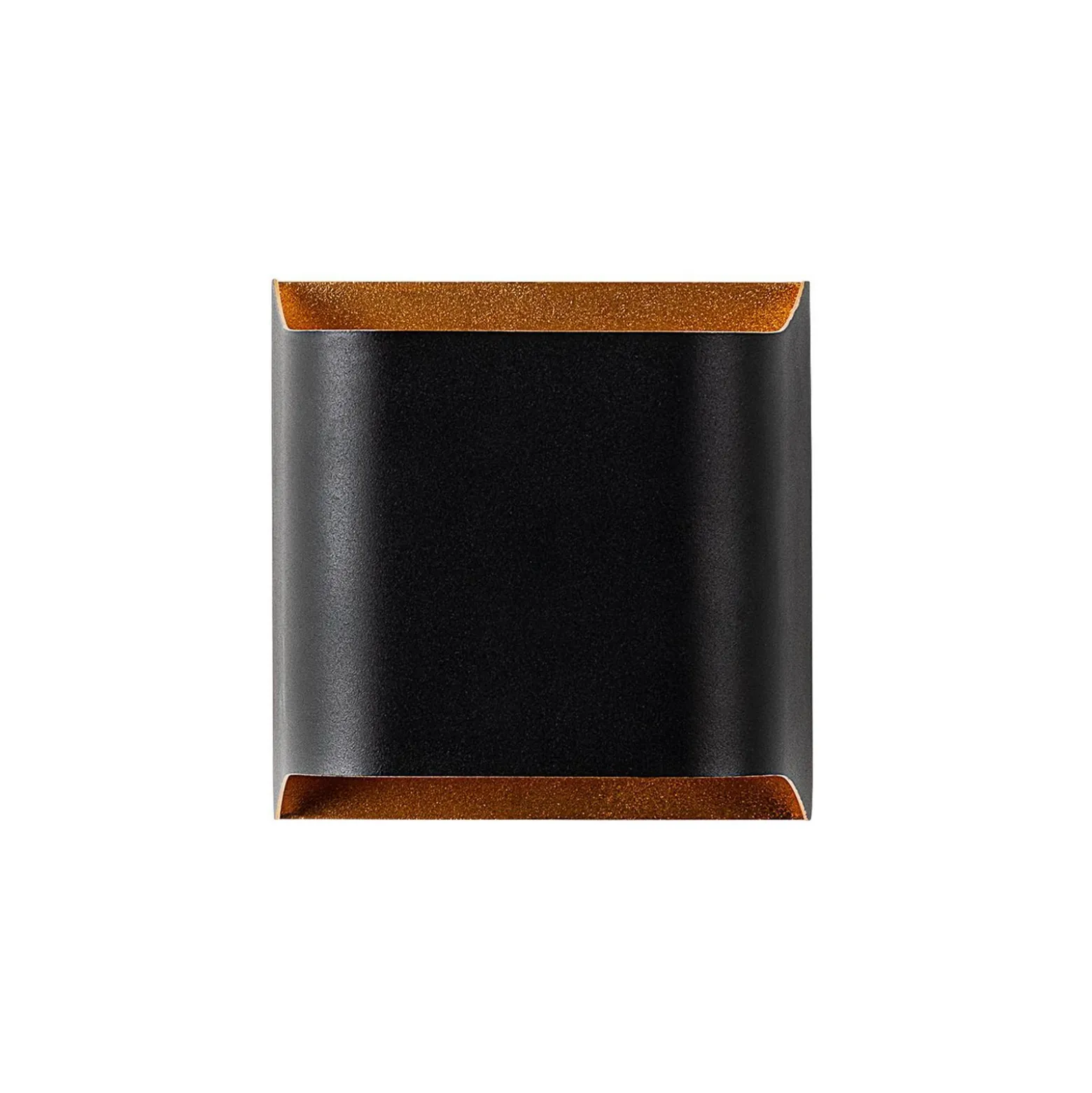 Aplique de pared Bera, negro, 15 x 15 cm, metal, G9