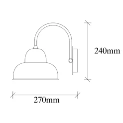 Aplique de pared Berceste 180-A oro