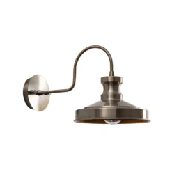 Aplique de pared Berceste, latón envejecido, metal, altura 23 cm, E27