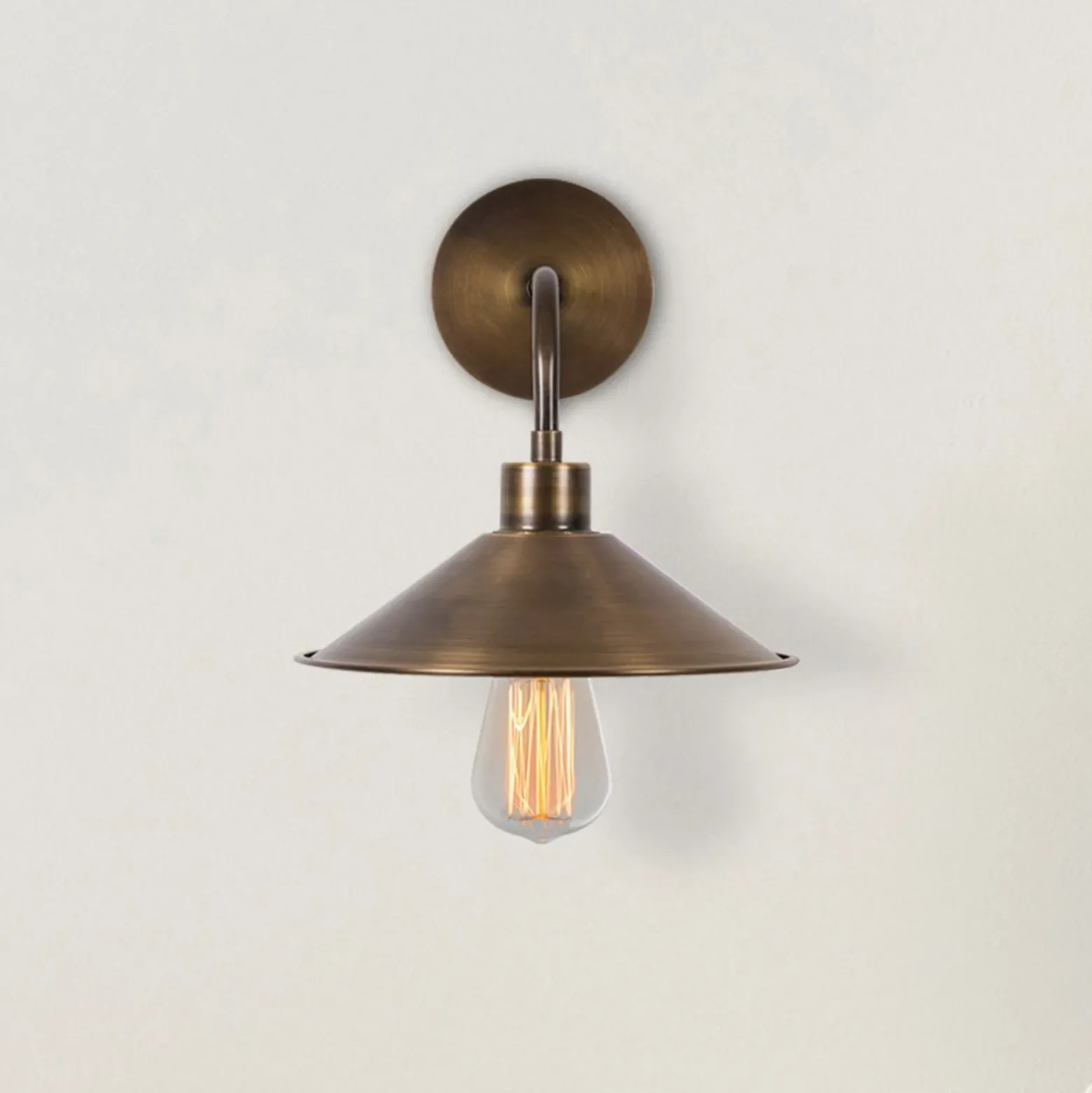 Aplique de pared Berceste N-664, oro antiguo, hierro, Ø 24 cm