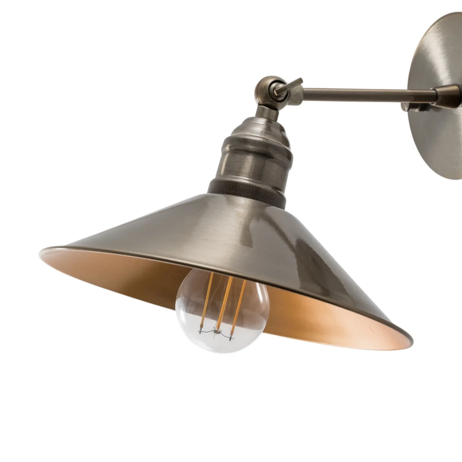 Aplique de pared Berceste N-664, oro antiguo, hierro, Ø 24 cm