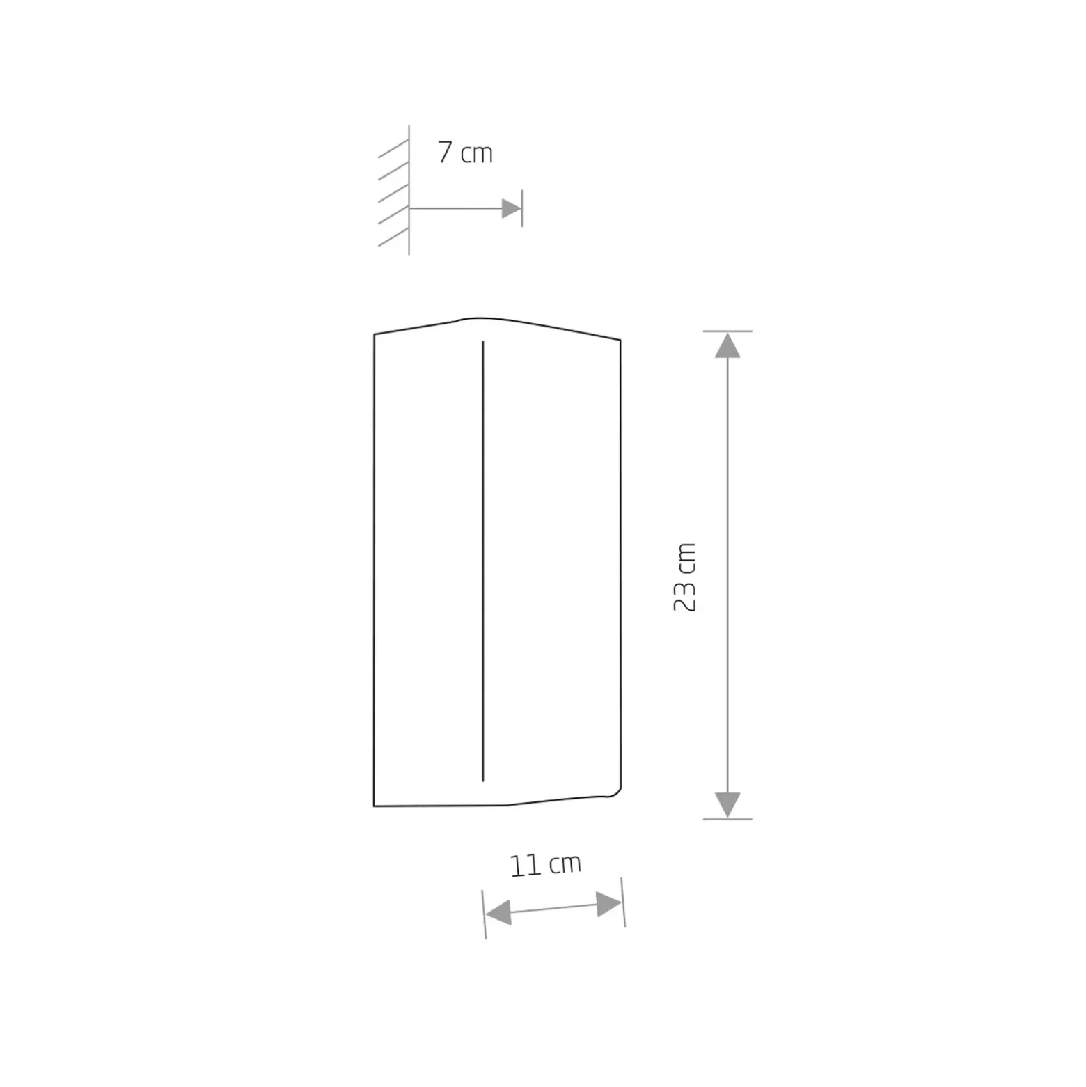 Aplique de pared Bergen, dorado, metal, 23 cm de alto, GU10