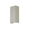 Aplique de pared Bergen, gris claro, metal, 23 cm de alto, GU10