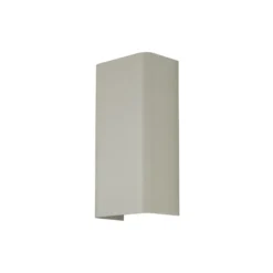 Aplique de pared Bergen, gris claro, metal, 23 cm de alto, GU10
