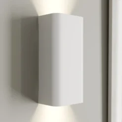 Aplique de pared Bergen up & down, blanco