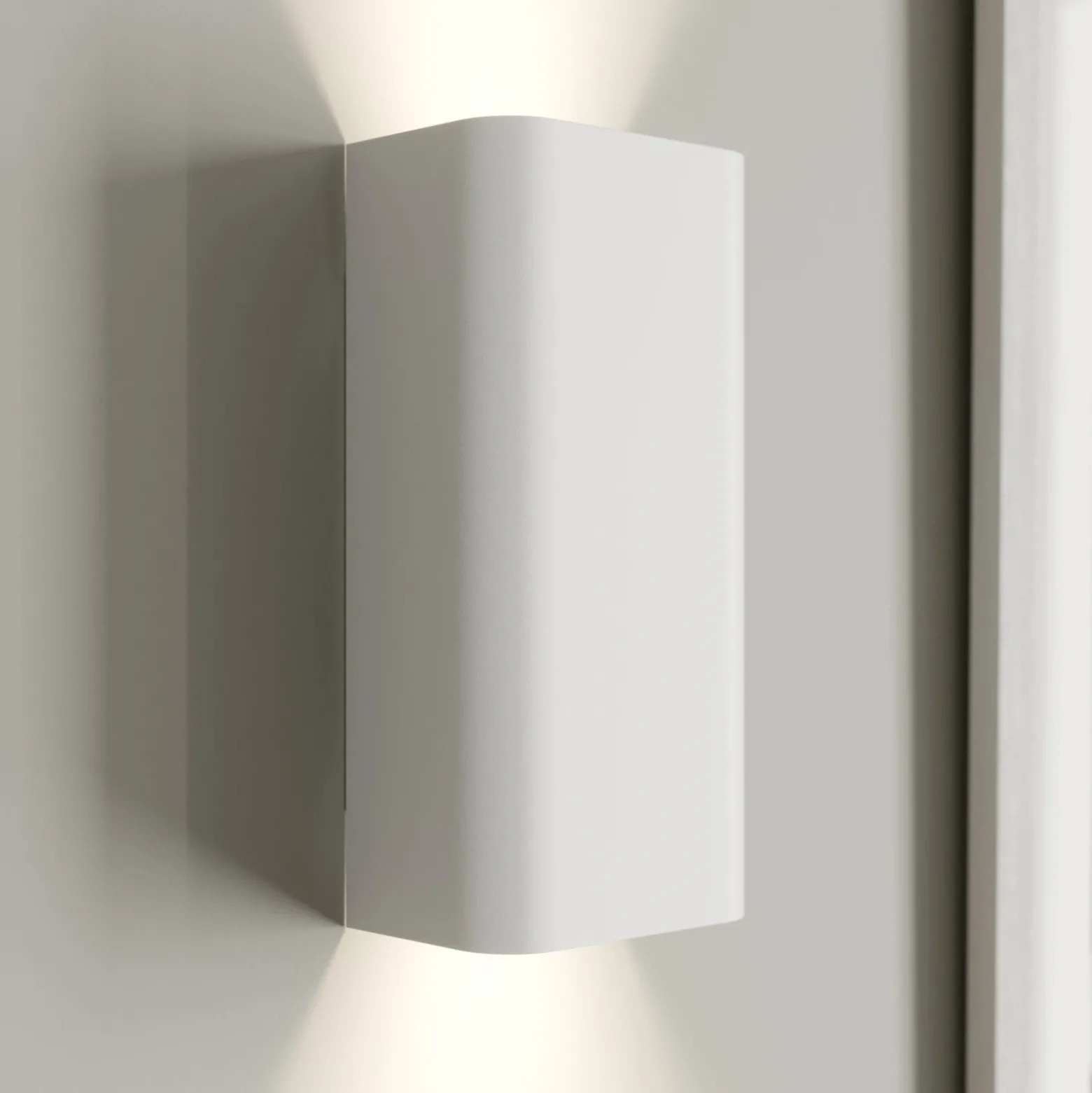 Aplique de pared Bergen up & down, blanco