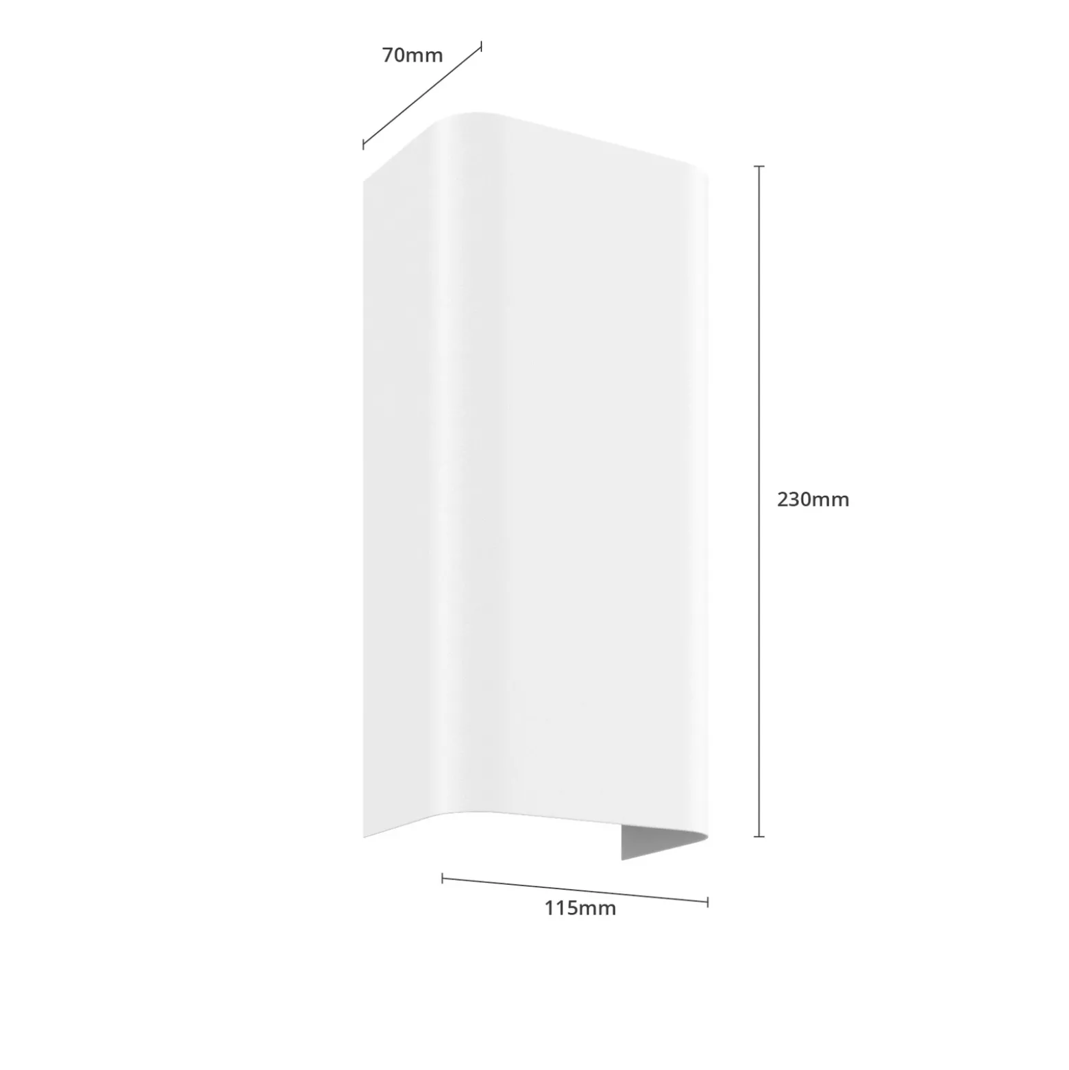 Aplique de pared Bergen up & down, blanco