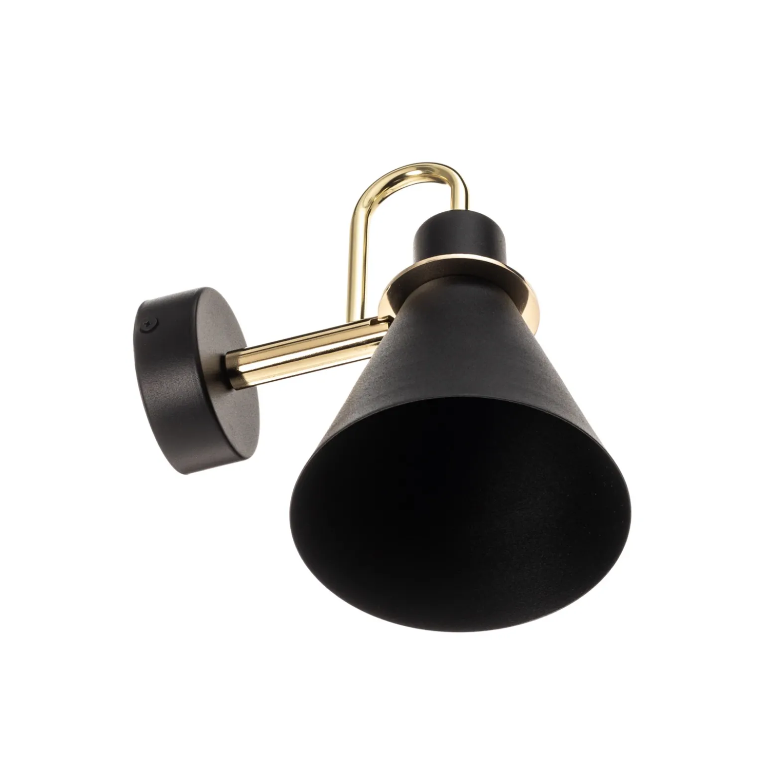 Aplique de pared Bona, negro-latón