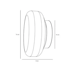 Aplique de pared BonBon, verde, Ø 16 cm, cristal