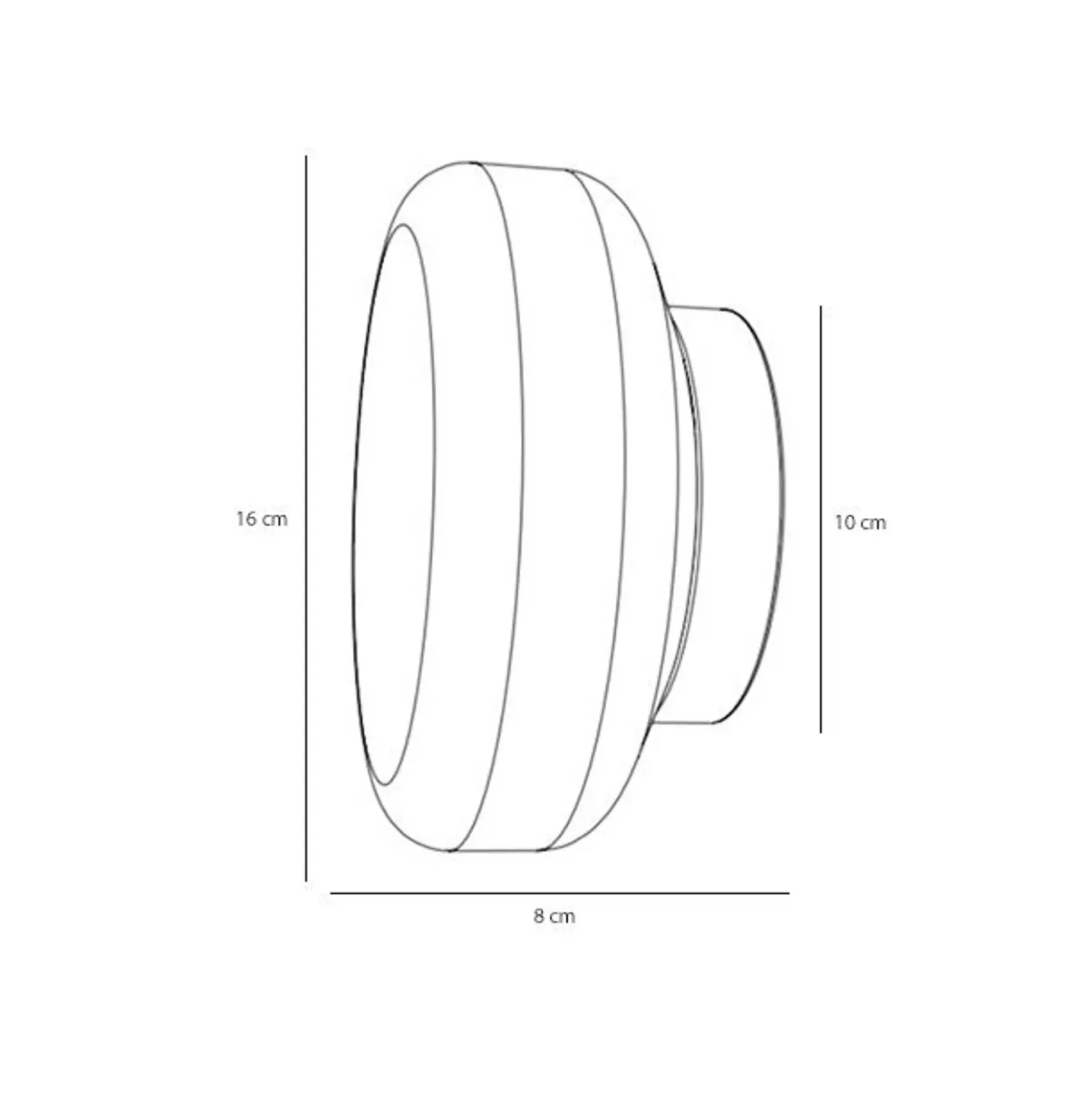 Aplique de pared BonBon, verde, Ø 16 cm, cristal