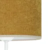 Aplique de pared, cable, blanco/amarillo mostaza, brazo de lectura