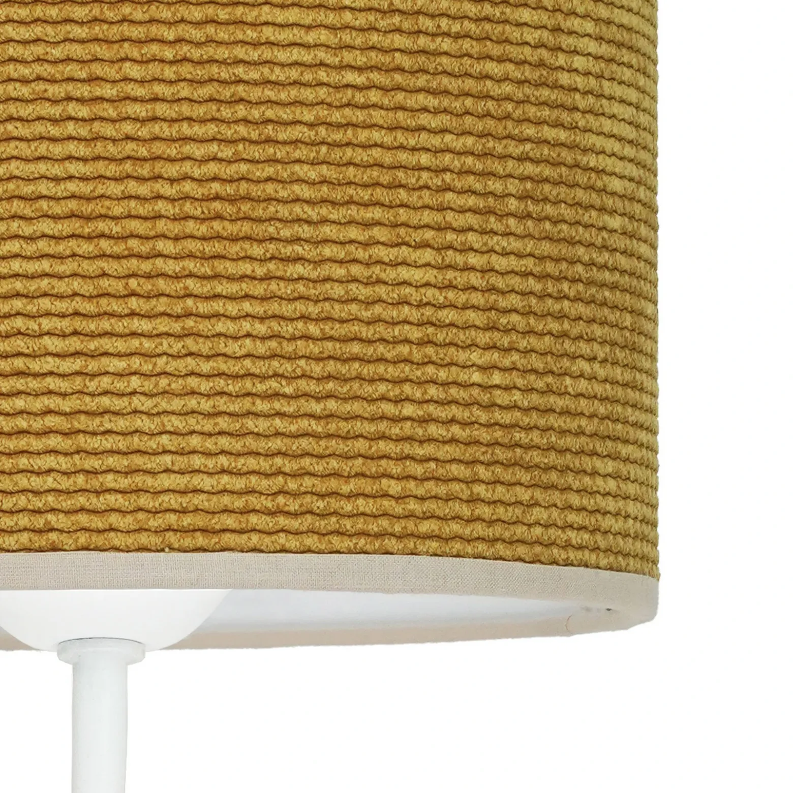 Aplique de pared, cable, blanco/amarillo mostaza, brazo de lectura