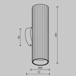 Aplique de pared Calipso, blanca, altura 20 cm, metal, 2xGU10, arriba/abajo