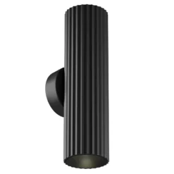 Aplique de pared Calipso, negra, altura 20 cm, metal, 2xGU10 arriba/abajo