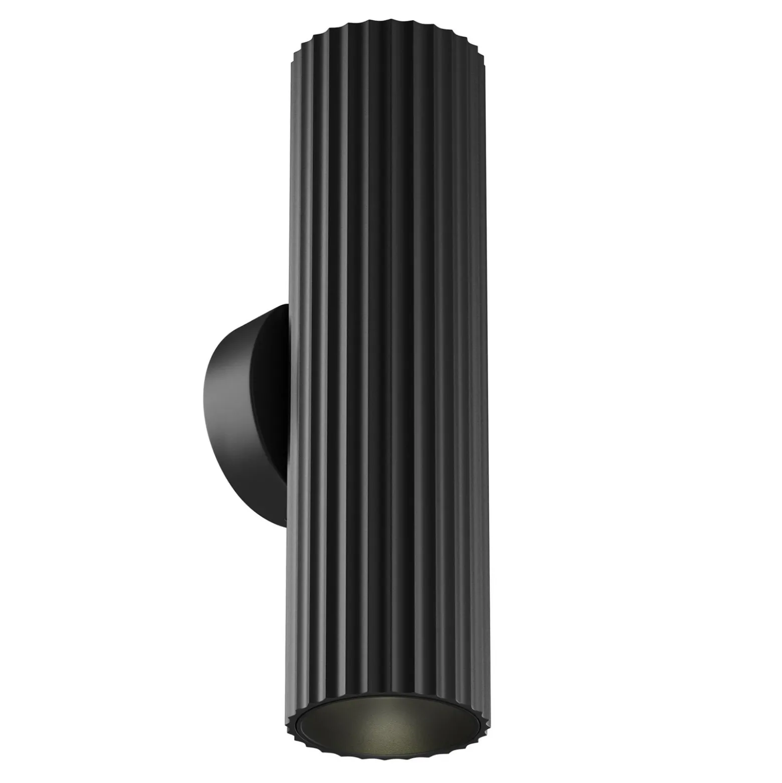 Aplique de pared Calipso, negra, altura 20 cm, metal, 2xGU10 arriba/abajo