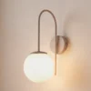 Aplique de pared Cambridge, beige, altura 34 cm, metal/vidrio, E14
