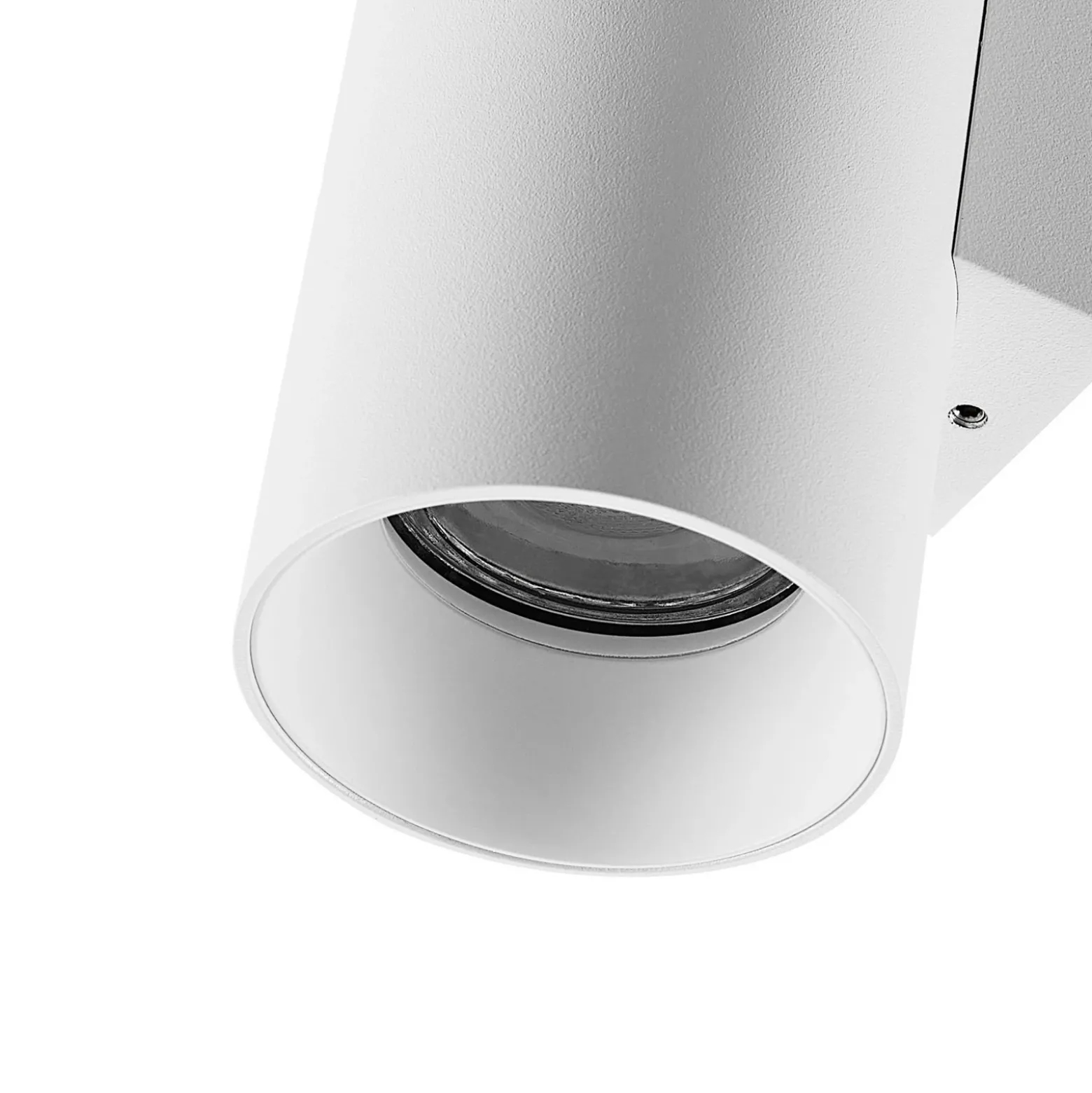 Aplique de pared CAN, blanco, 1 luz, altura 13 cm, metal, GU10