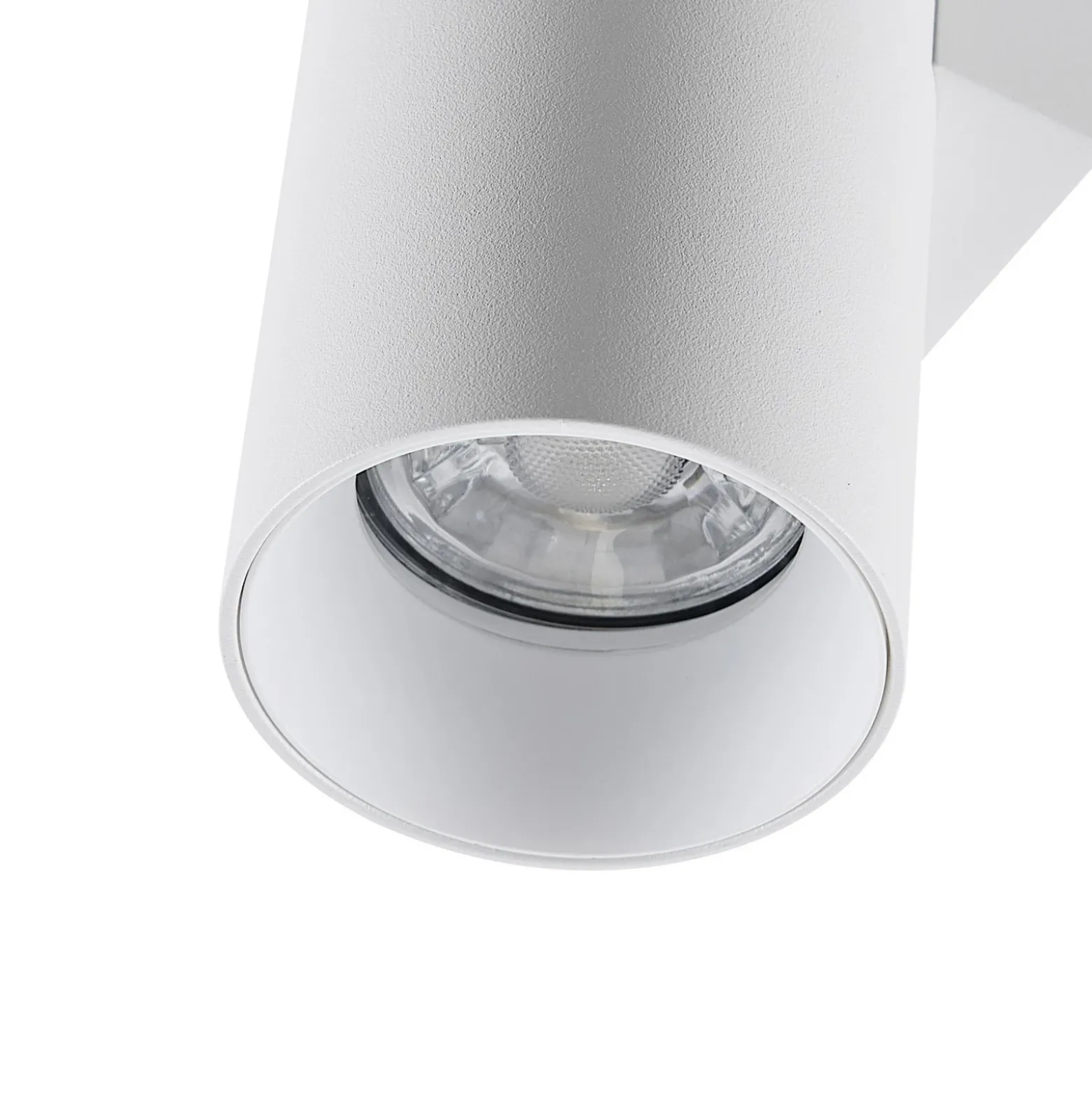 Aplique de pared CAN, blanco, 2 luces, altura 22 cm, metal, GU10