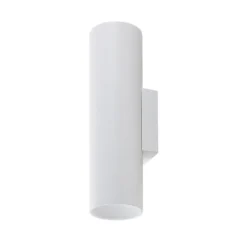 Aplique de pared CAN, blanco, 2 luces, altura 22 cm, metal, GU10