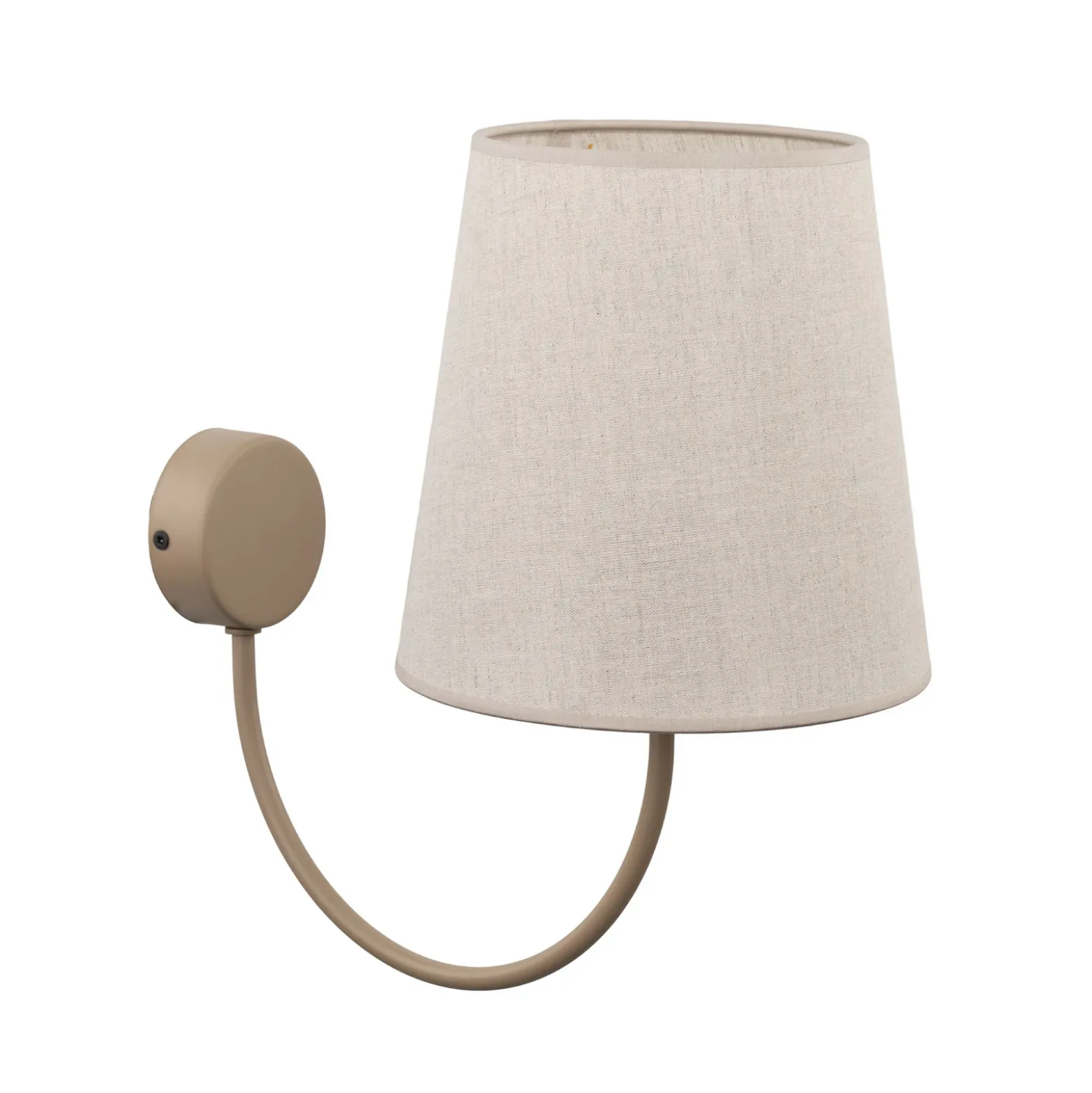 Aplique de pared Candi, beige/arena, lino, 34 cm de altura, E27