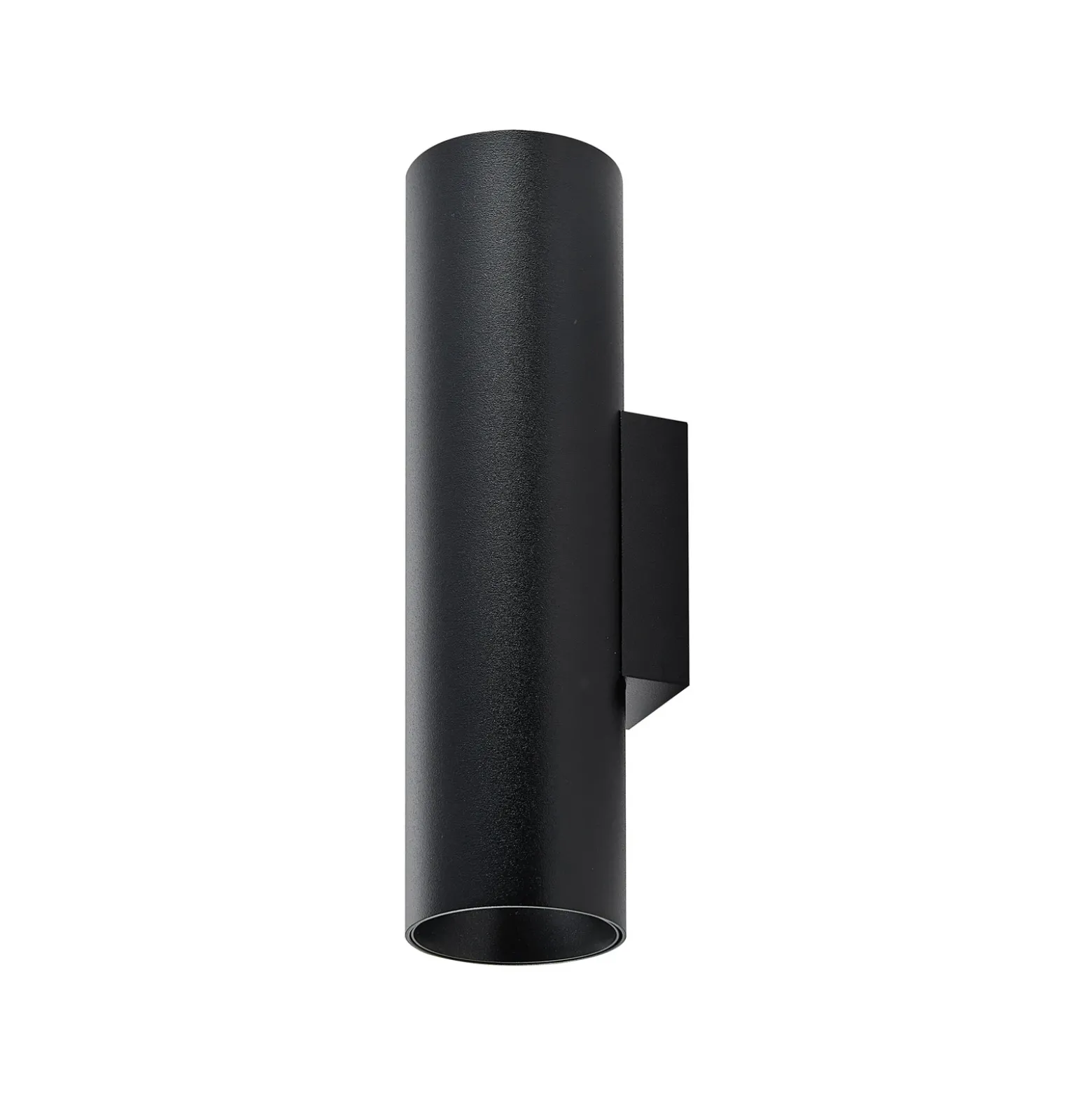 Aplique de pared CAN, negro, 2 luces, altura 22 cm, metal, GU10