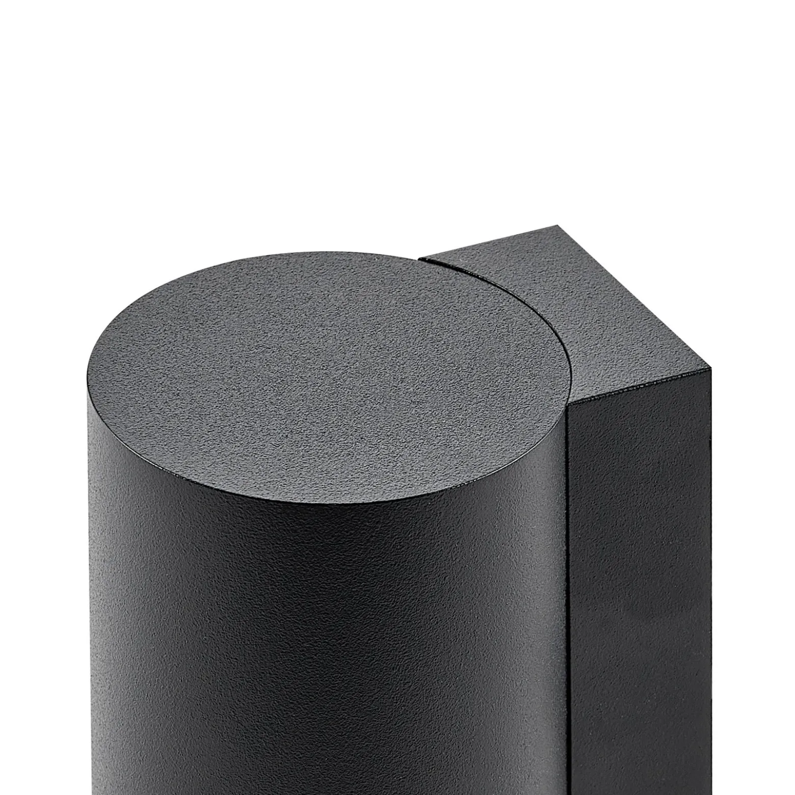 Aplique de pared CAN, negro, 1 luz, altura 13 cm, metal, GU10