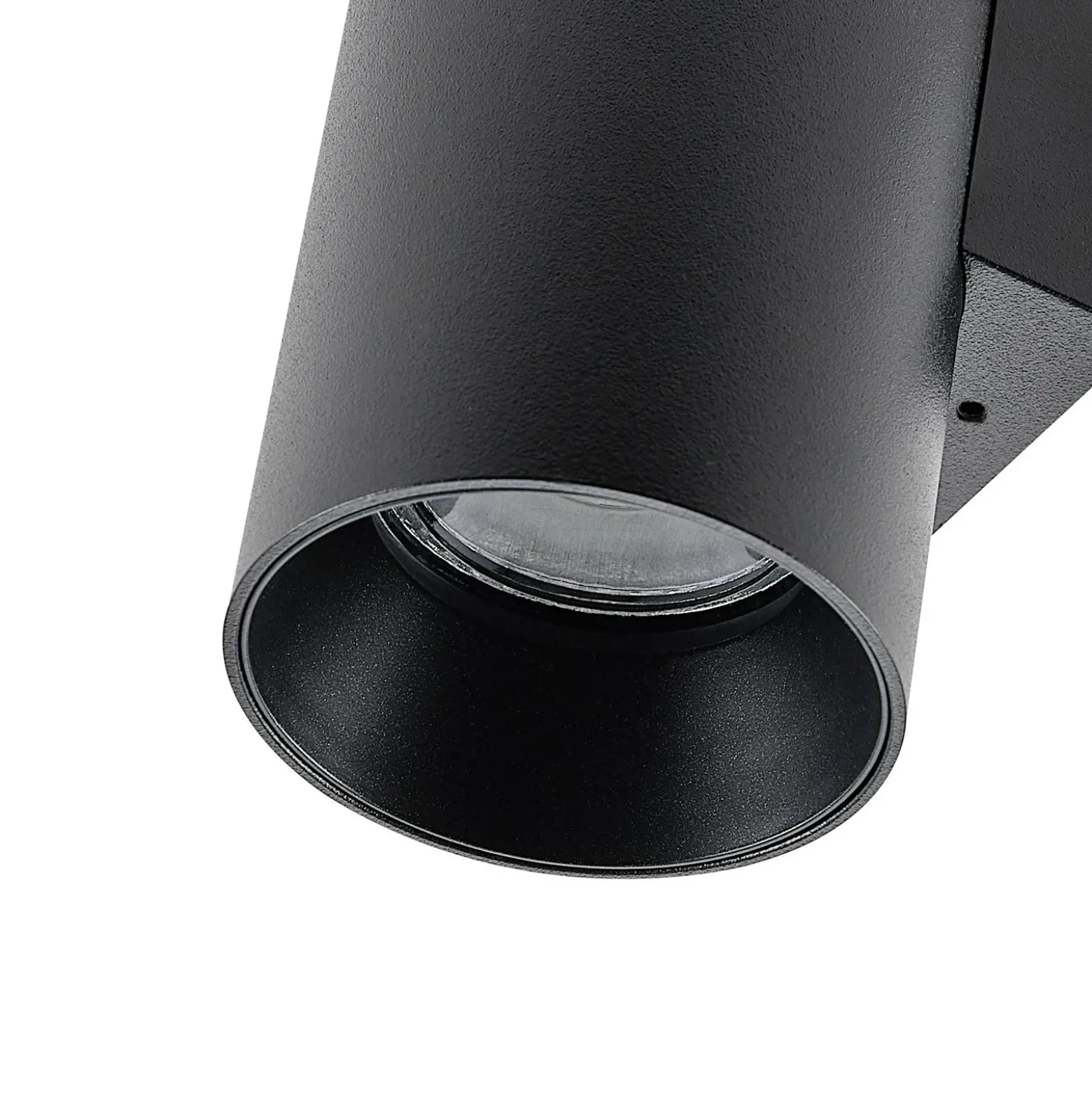 Aplique de pared CAN, negro, 1 luz, altura 13 cm, metal, GU10