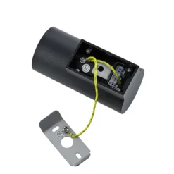 Aplique de pared CAN, negro, 1 luz, altura 13 cm, metal, GU10