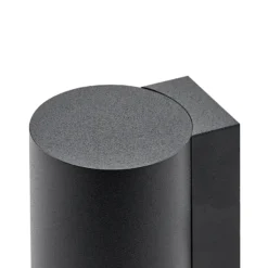 Aplique de pared CAN, negro, 1 luz, altura 13 cm, metal, GU10
