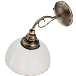 Aplique de pared Casale con pantalla de cristal