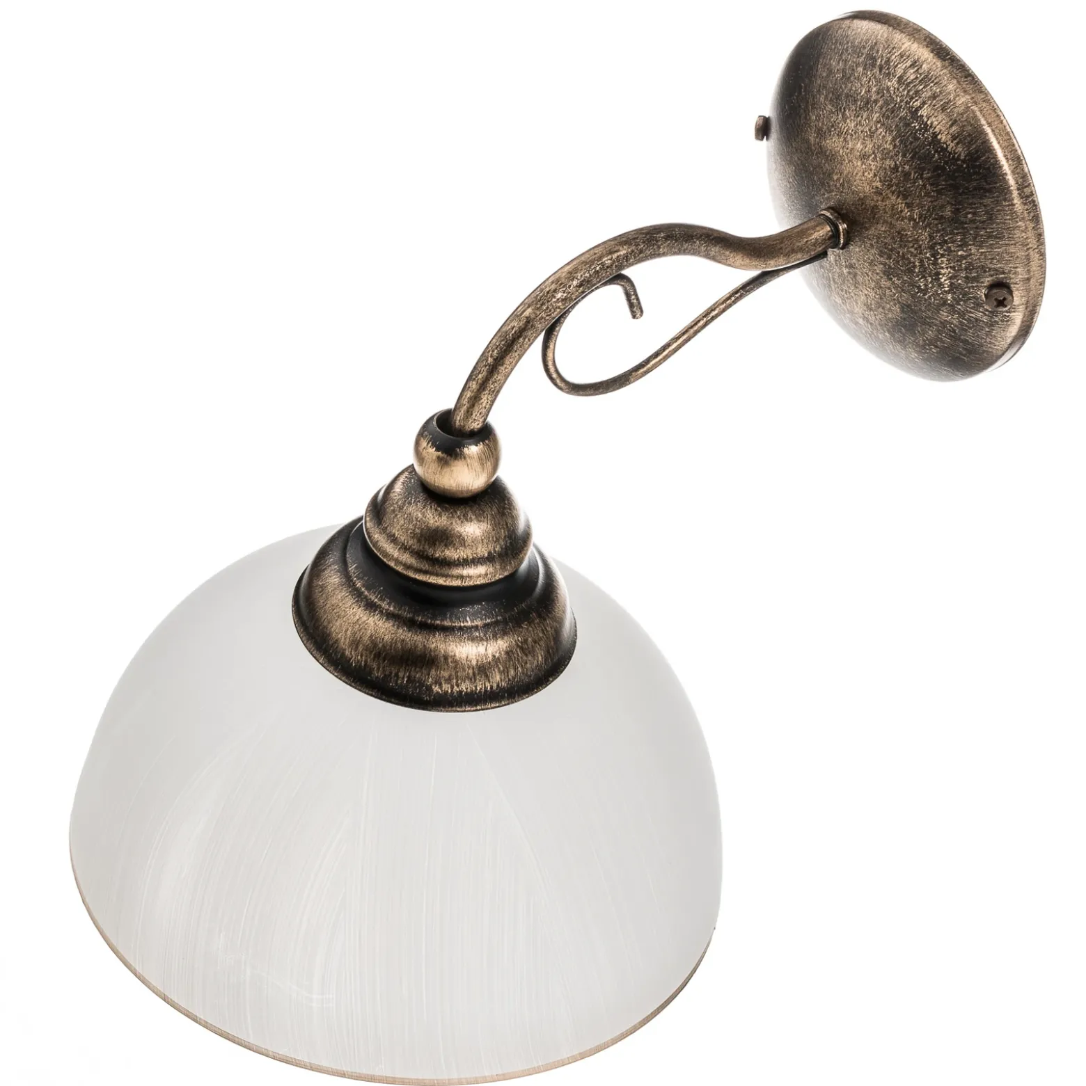 Aplique de pared Casale con pantalla de cristal