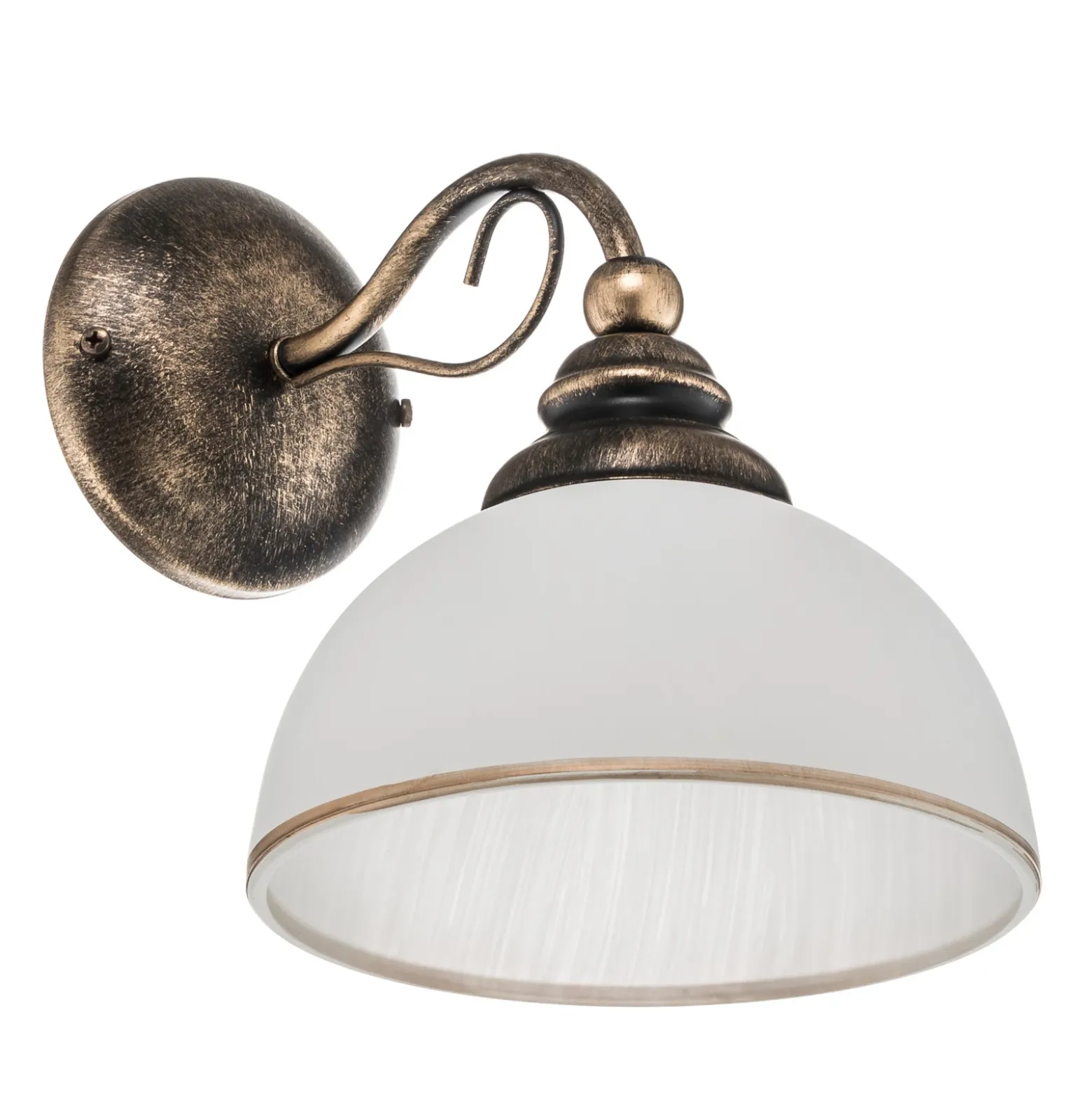 Aplique de pared Casale con pantalla de cristal