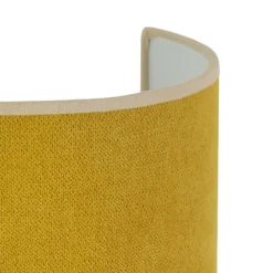 Aplique de pared Celine, Soro, amarillo mostaza, tela, E27
