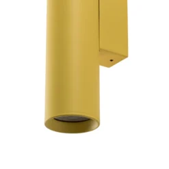 Aplique de pared Cerro, amarillo, acero, Ø 6 cm, arriba/abajo