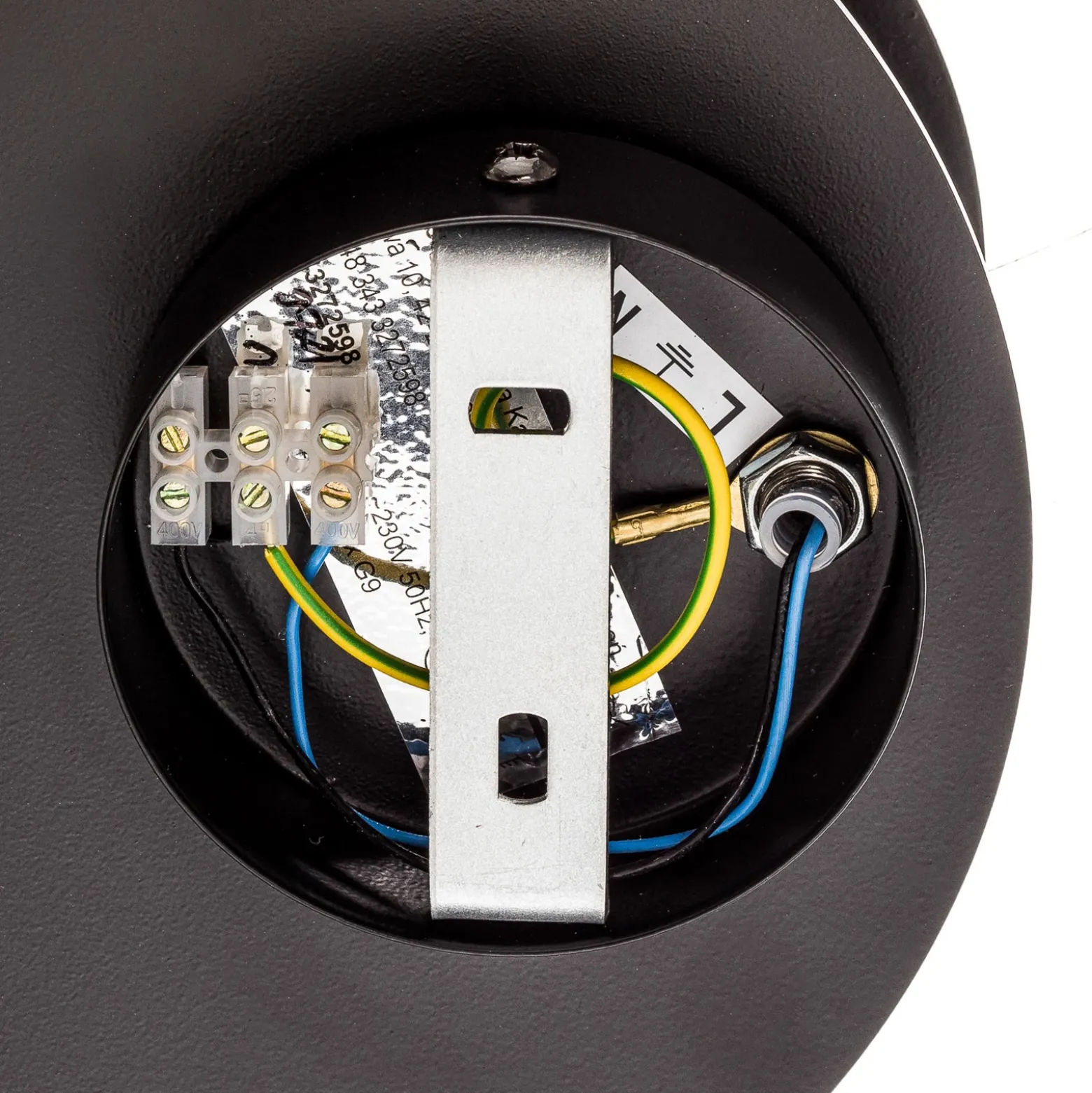 Aplique de pared Circle en forma redonda, negro