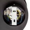 Aplique de pared Circle en forma redonda, negro