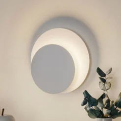 Aplique de pared Circle en forma redonda, blanco