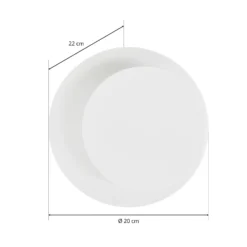 Aplique de pared Circle en forma redonda, blanco